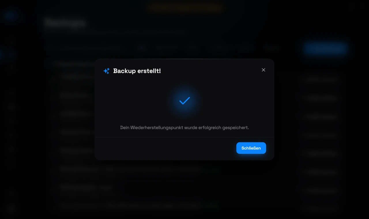 Einen Namen für den Wiederherstellungspunkt eingeben, bevor er erstellt wird