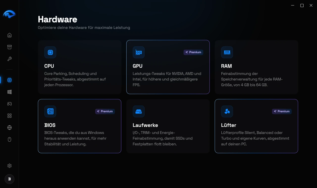 Stimm deine echte Hardware ab