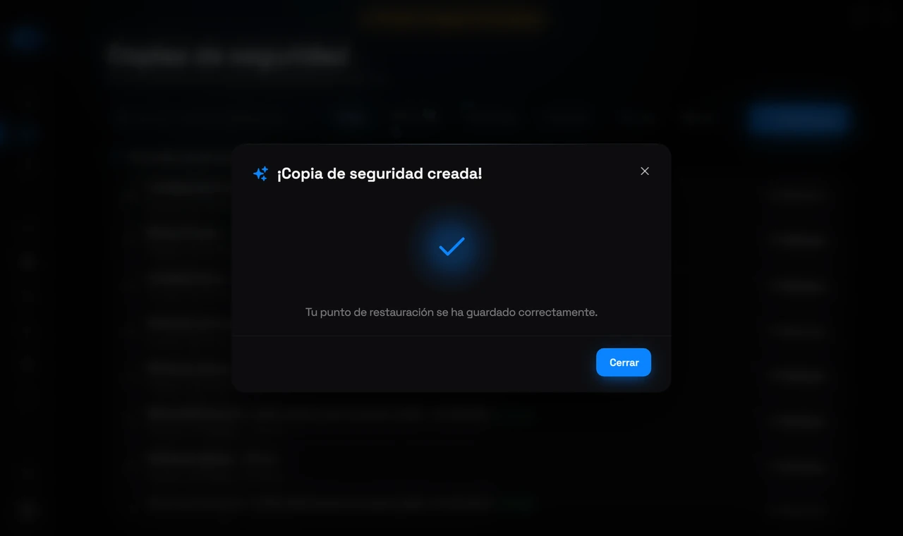 Escribiendo un nombre para el punto de restauración antes de crearlo