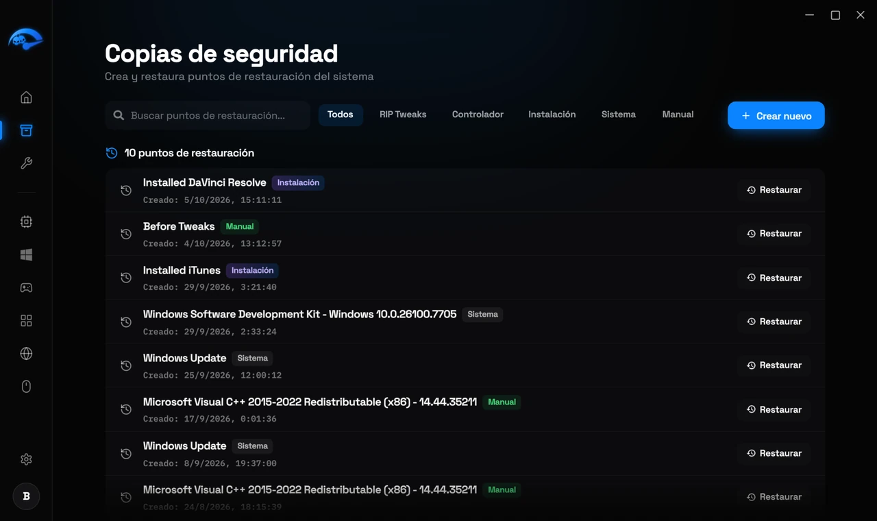 Captura de RIP Tweaks