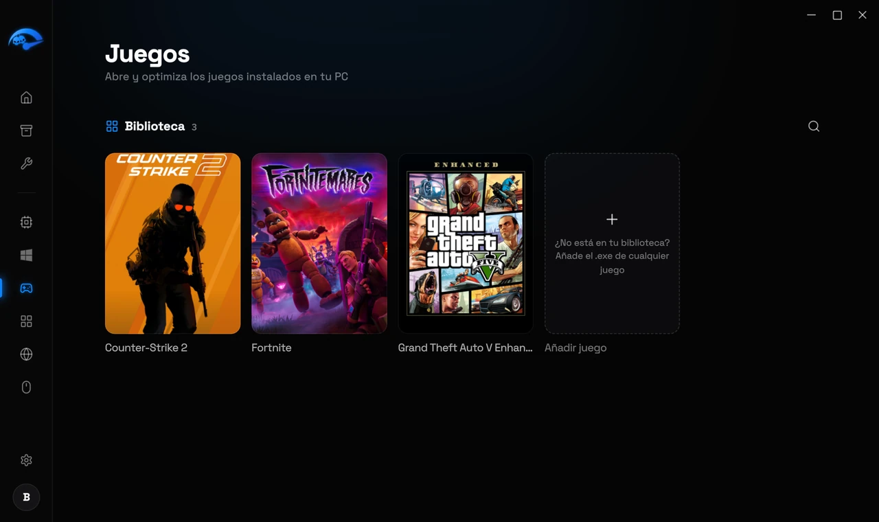 Afínalo para cada juego