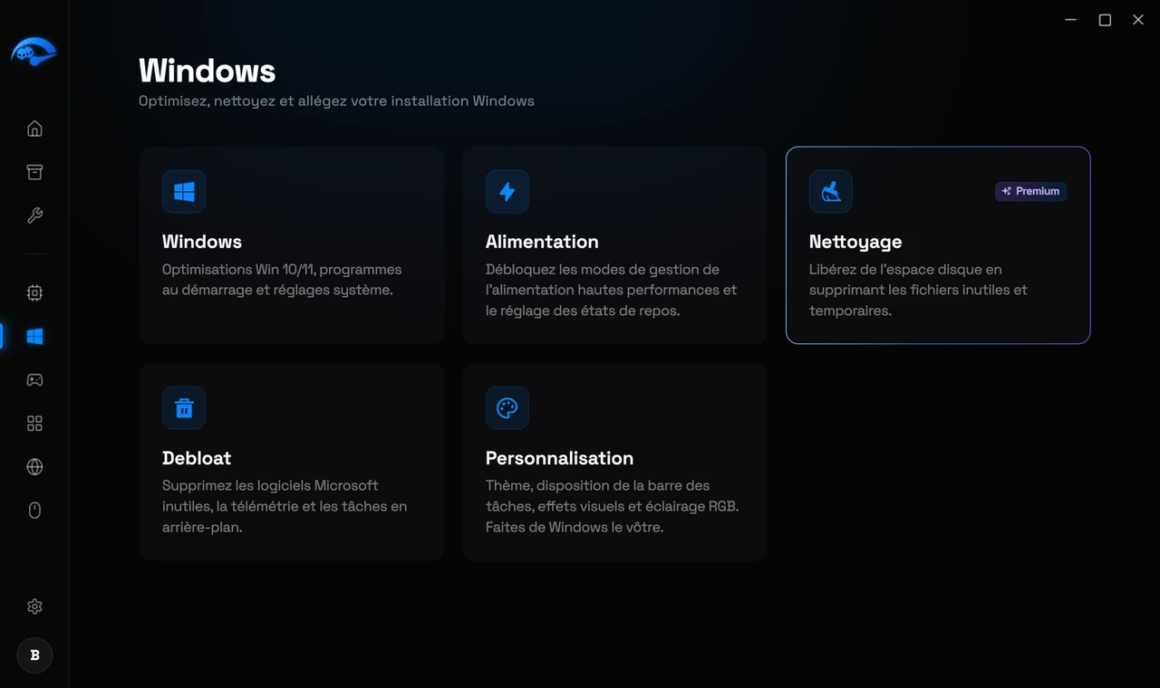 Allégez Windows