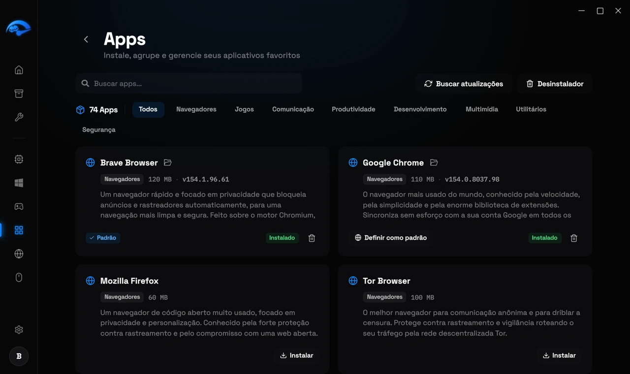 Captura de tela do RIP Tweaks