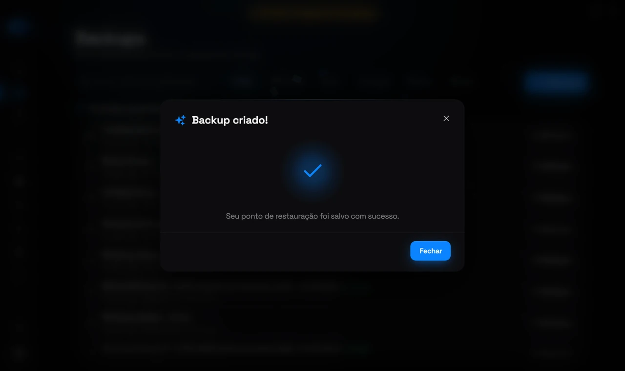 Digitando um nome para o ponto de restauração antes de criá-lo