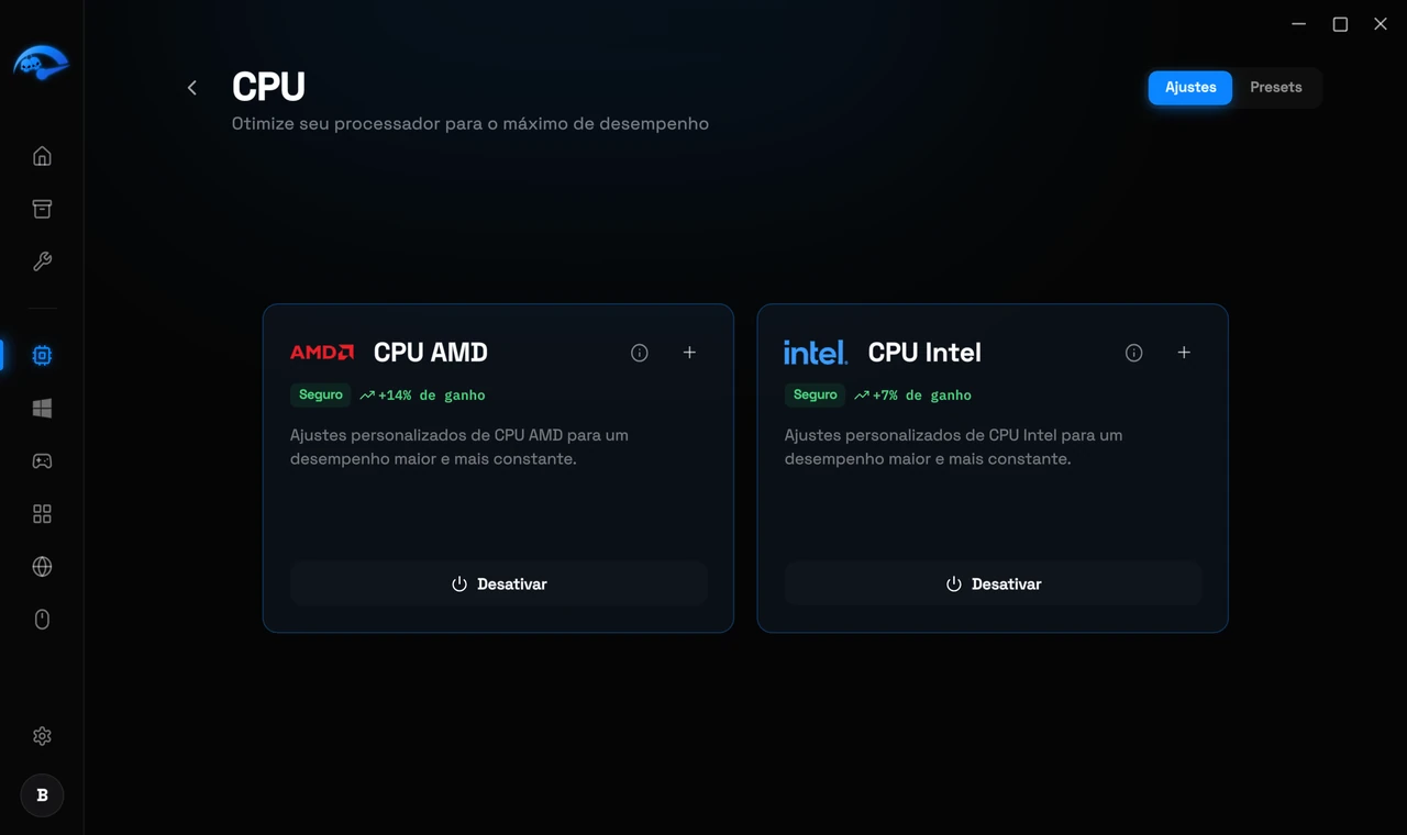 Captura de tela do RIP Tweaks