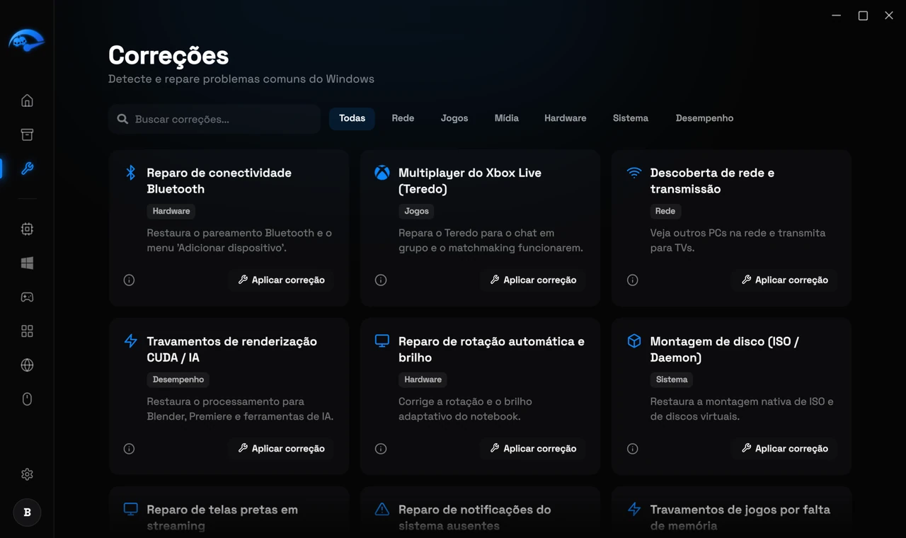 Captura de tela do RIP Tweaks