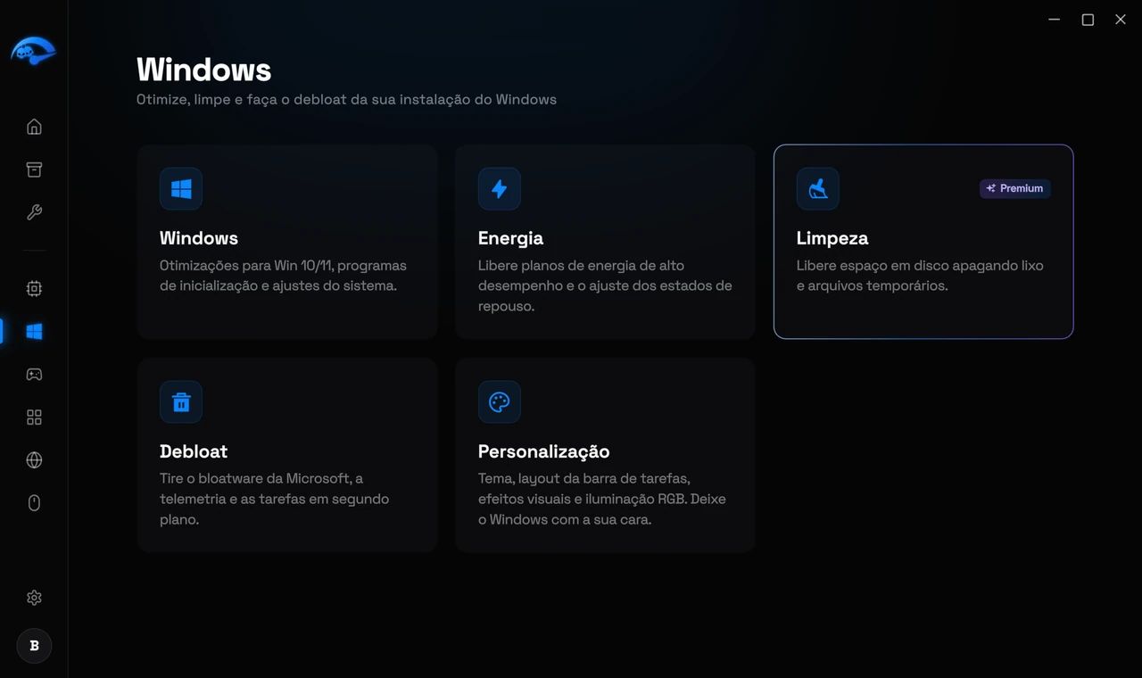 Captura de tela do RIP Tweaks