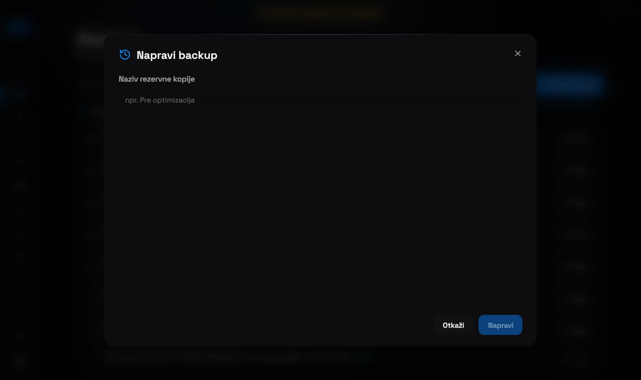 Prvo napravi tačku vraćanja